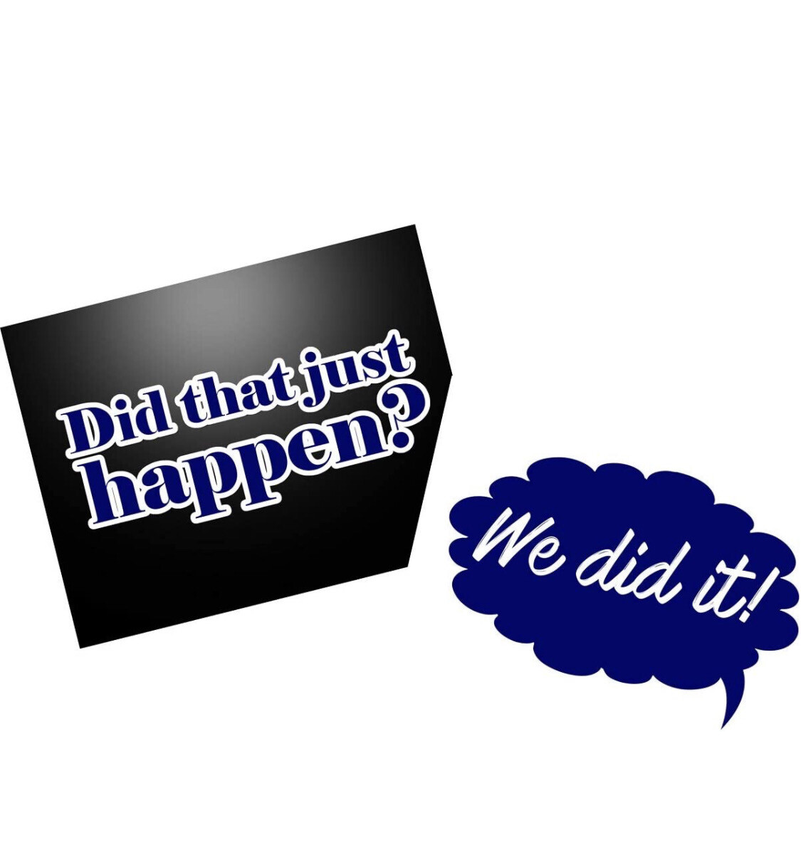 Funny Graduation Photo Booth Props Kit Party Signs - Set of 12 (Blue)