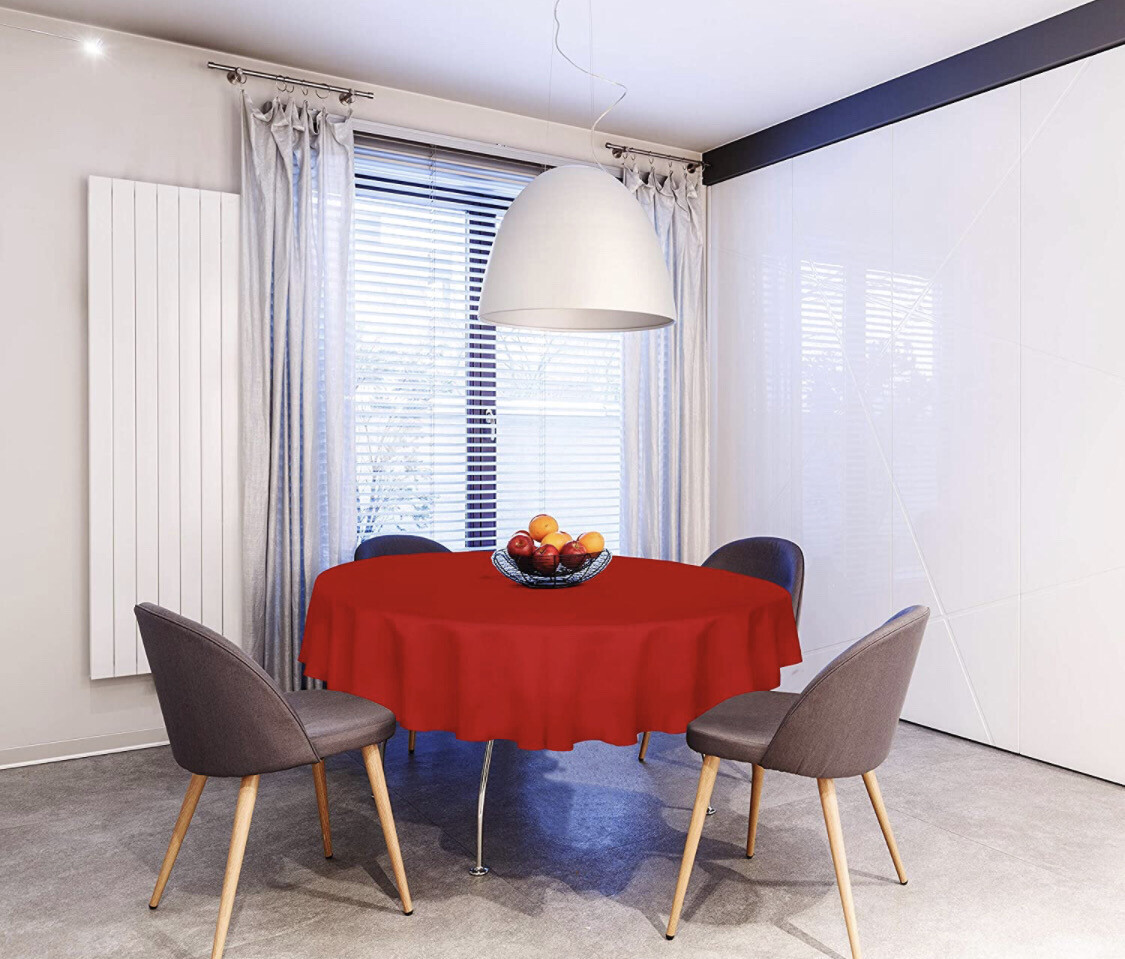 Red tablecloth