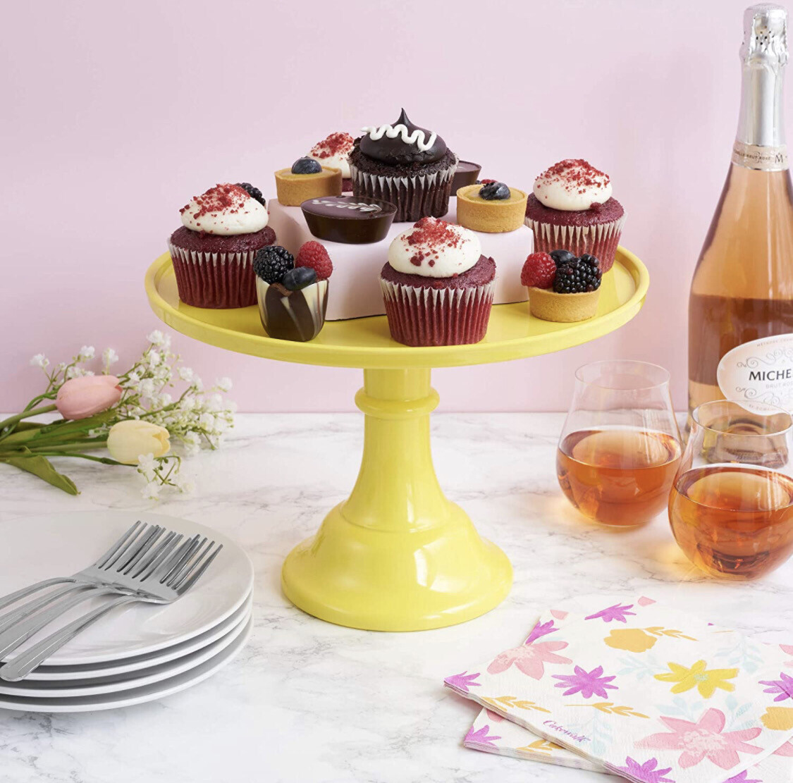 Yellow Round Cake stand