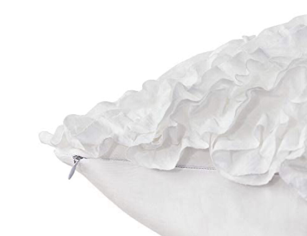 White Floral Soft  3D Handmade Pillow Case
