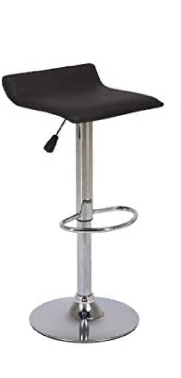 Adjustable Height Swivel Barstool With Footrest