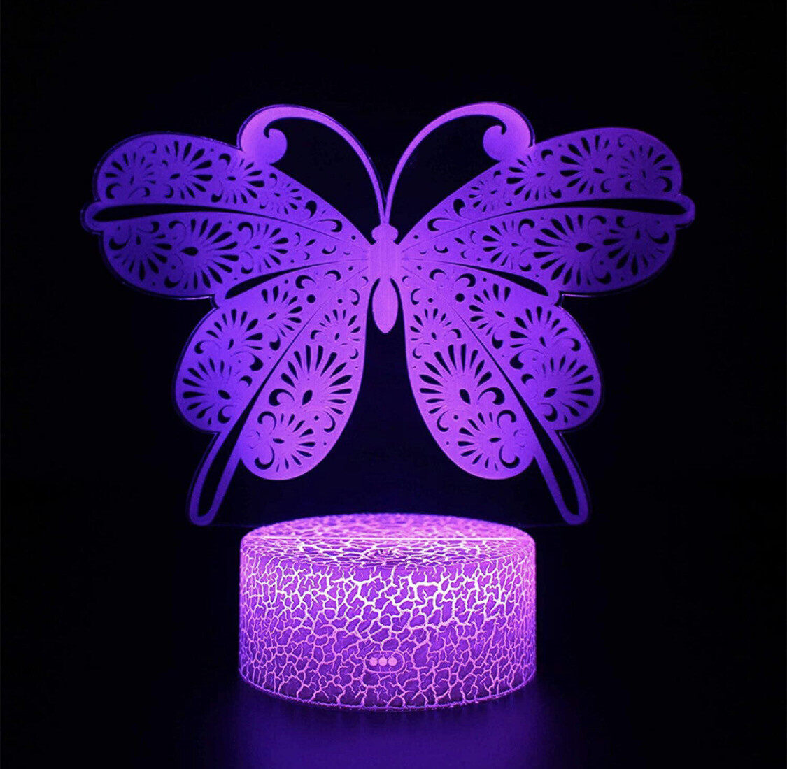 Butterfly 3D Illusion LED Table Lamp Changing 3D LED