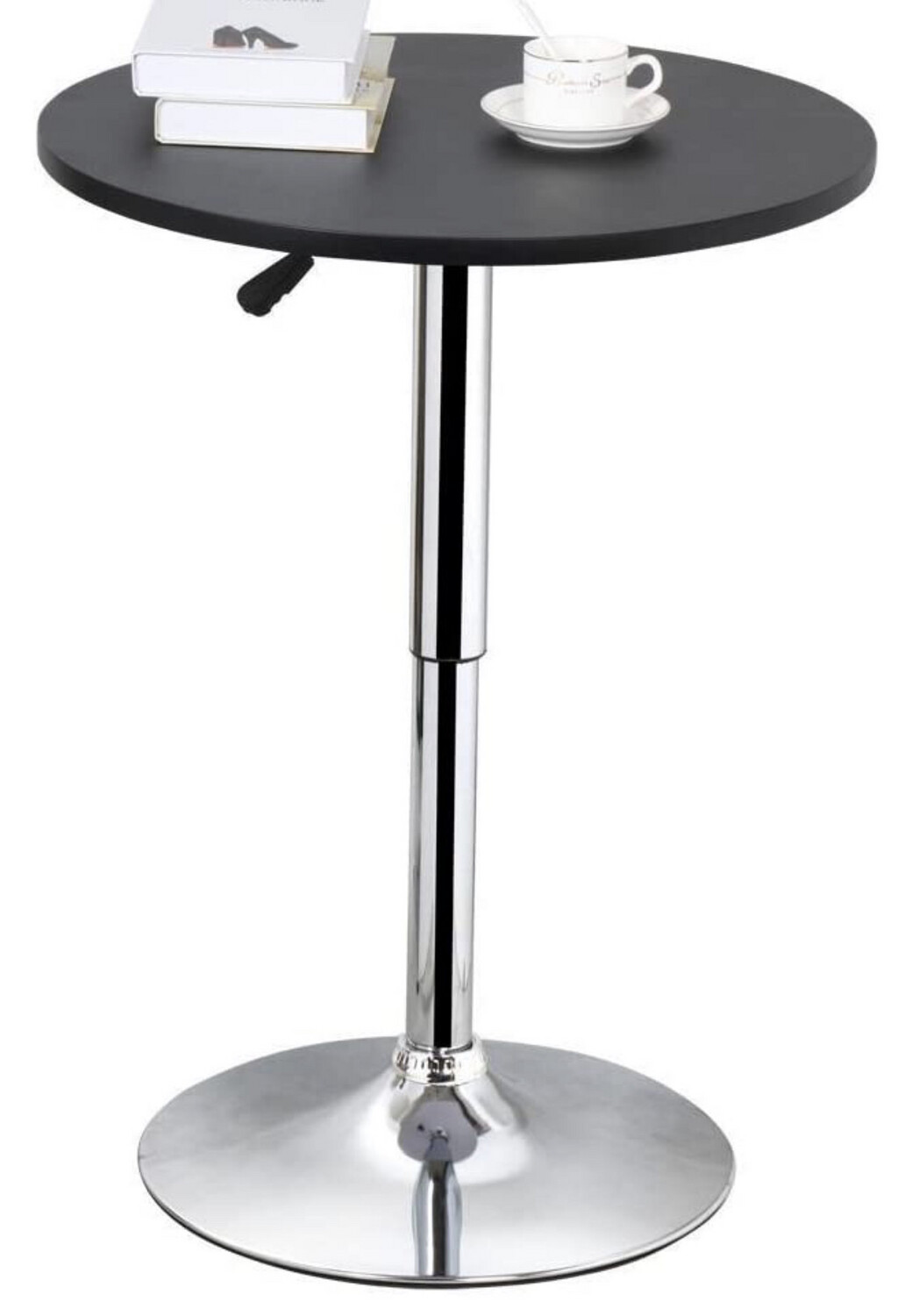 Round Bar Table Adjustable Bistro Pub Counter Swivel Cafe Table