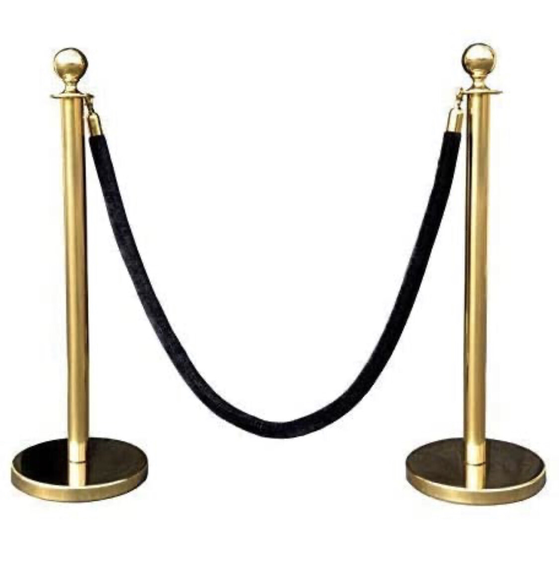 Gold &amp; Black Line Barrier Velvet 
