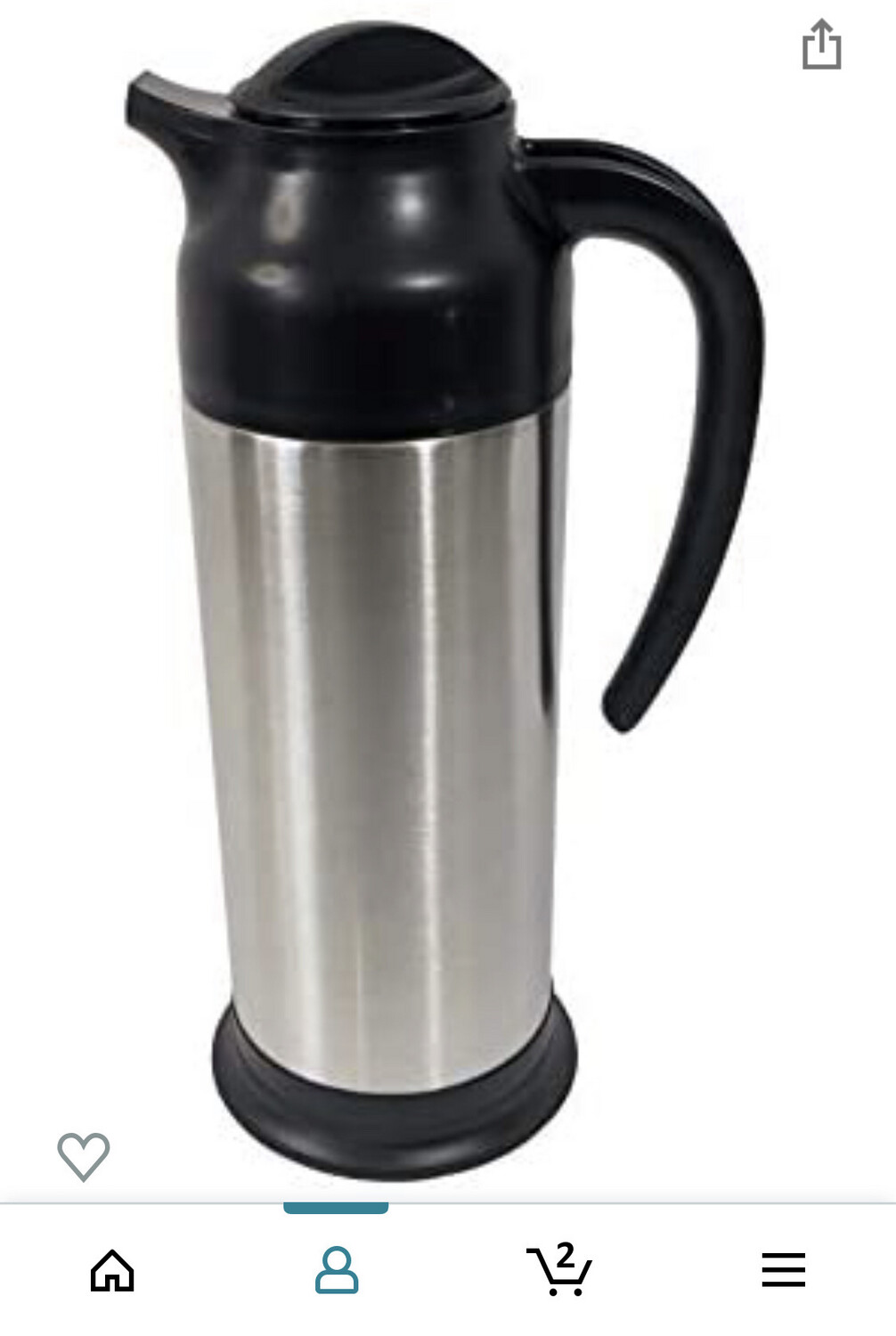 24 Oz Black and Stainless Cream Server