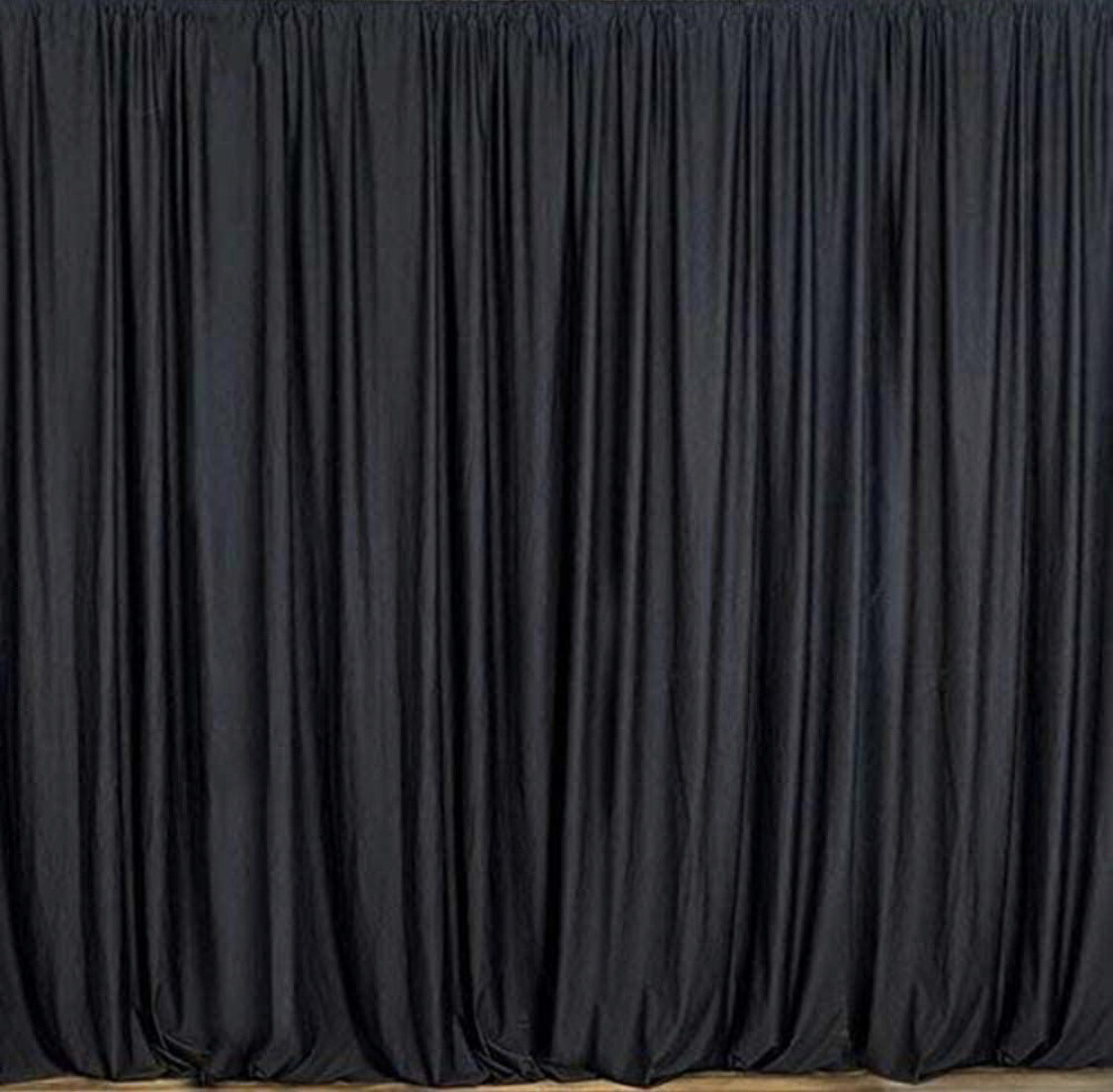Black Polyester Backdrop Drapes Curtains