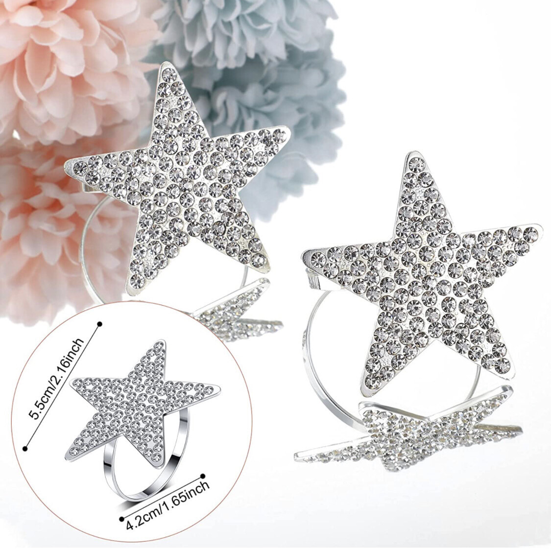 Silver Star Napkin Ring