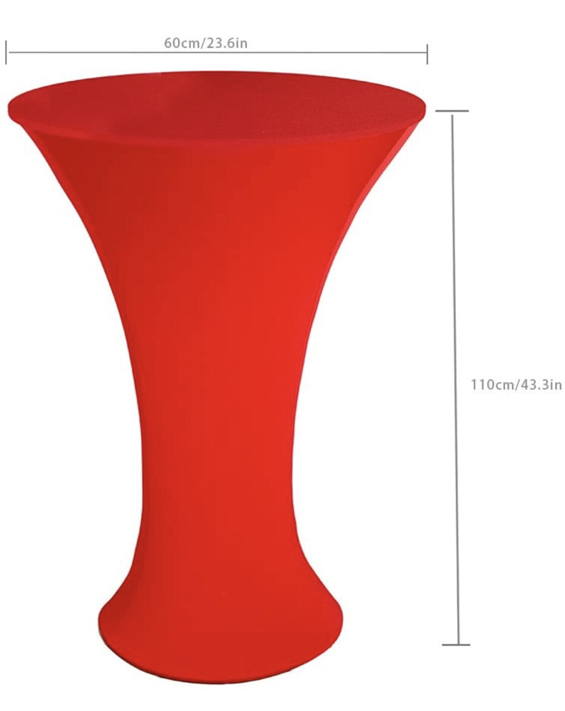 Red Spandex Cocktail Table cover
