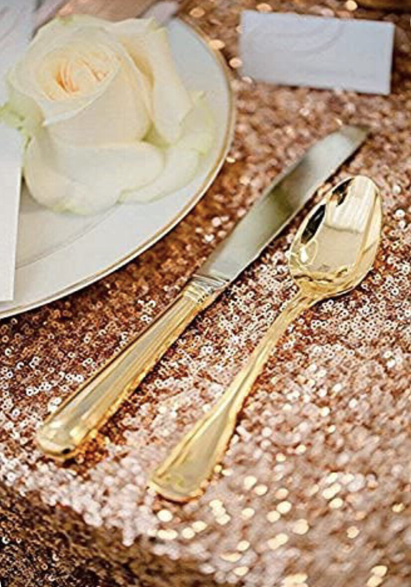 Rose Gold Sequin Tablecloth