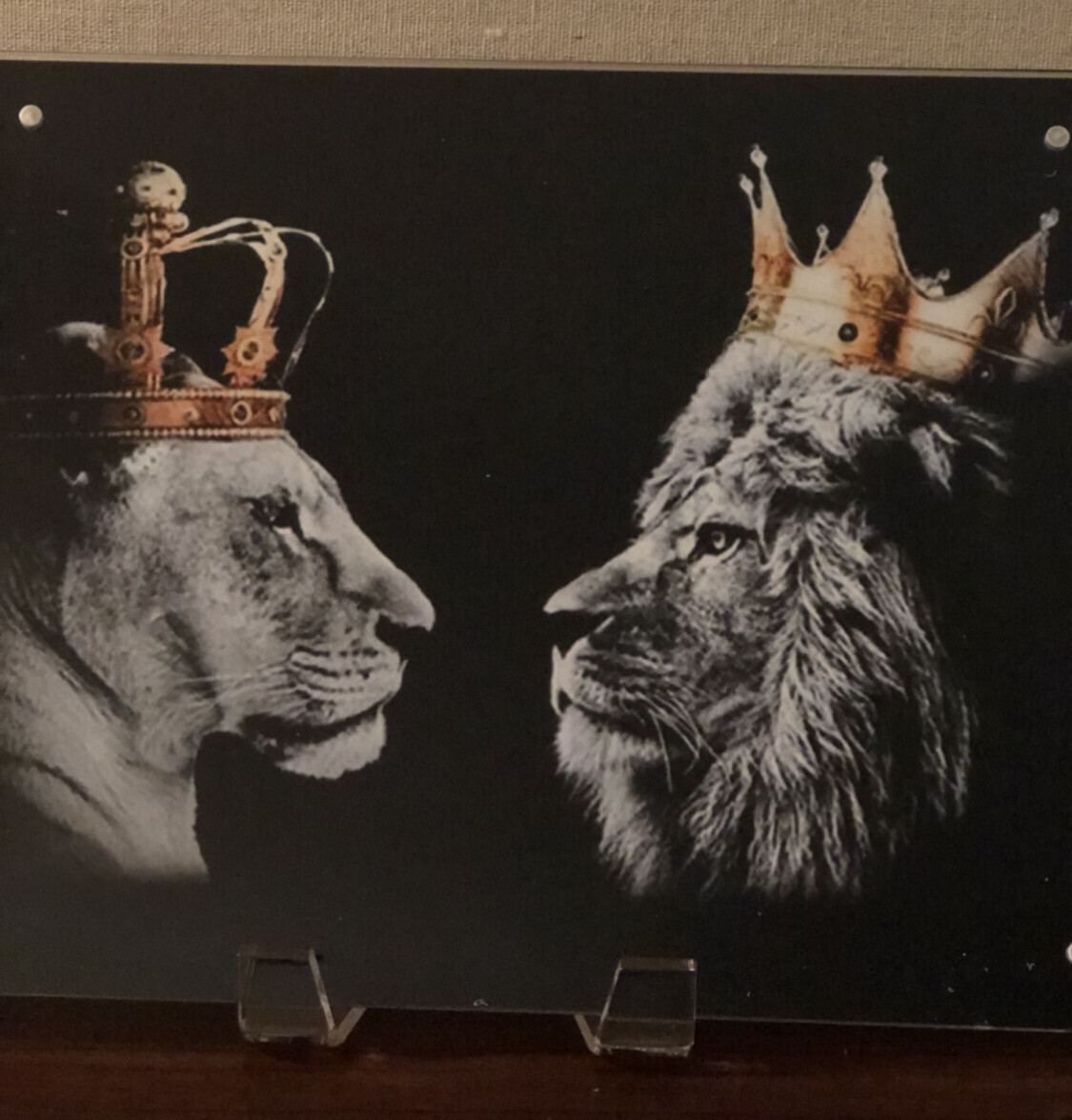 Royal Lion Black And Gold Acrylic Picture