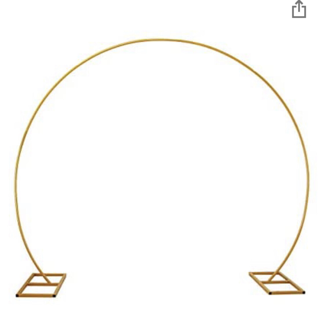 Large Size Golden Metal Circle Balloon Arch 