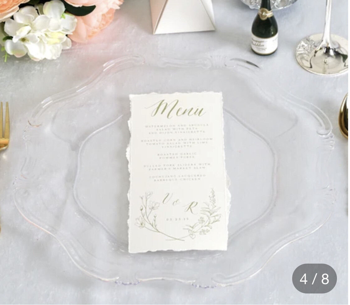 Clear Acrylic Charger Plate