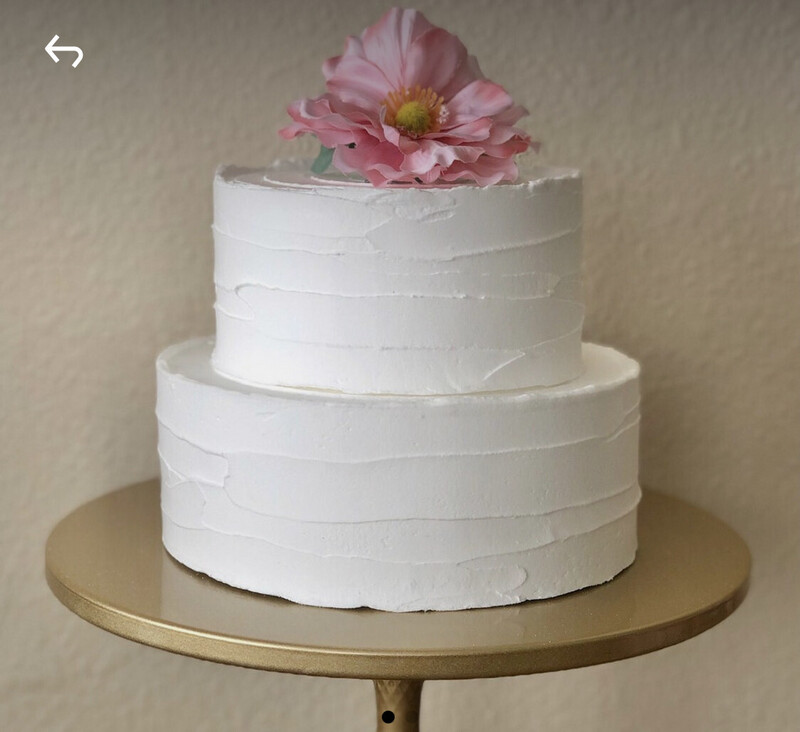 Artificial 2 Tiered White Display Cake