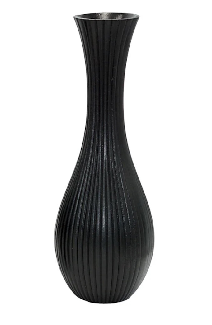 Carved Black Vase  
