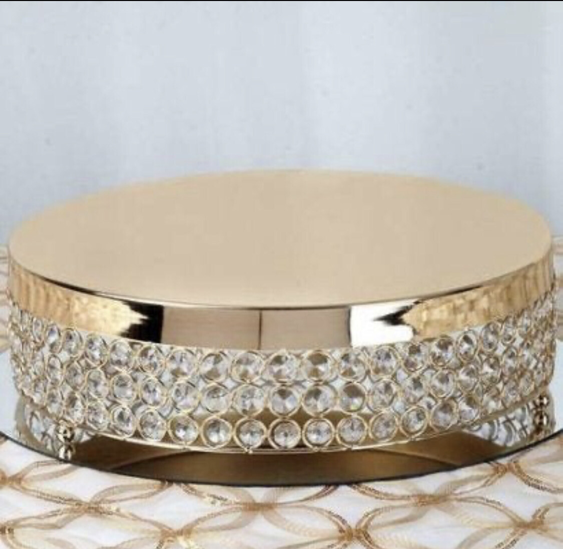 Gold gem 10” Cake Stand