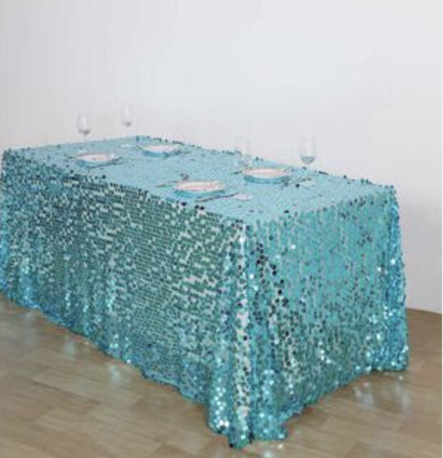 Turquoise Payette Tablecloth