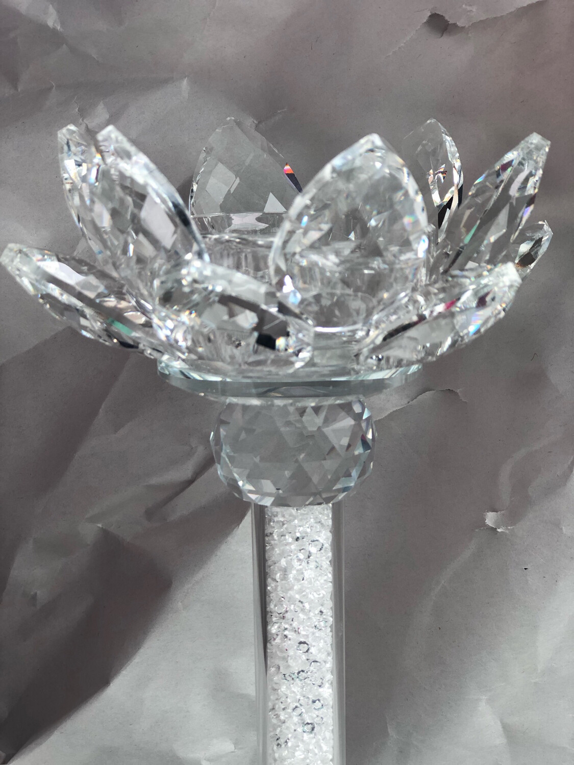 Crystal Lotus Candle Holder (B)