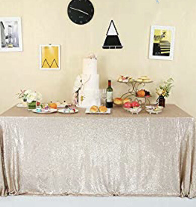 Champagne Sequin Tablecloth