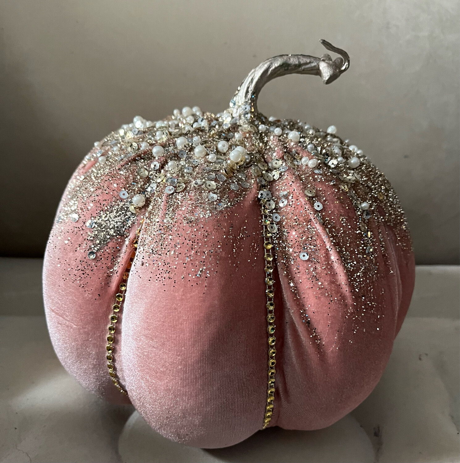 Pink Glitter Pumpkin