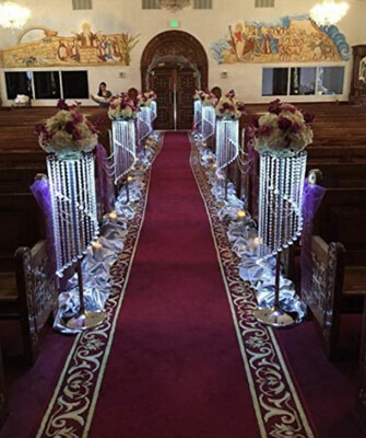 Elegant Long Whirly Acrylic Crystal Wedding Decoration Centerpiece Stand