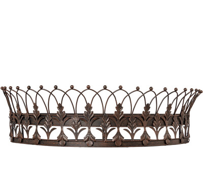 Elegant Metal Curtain Crown, Rust