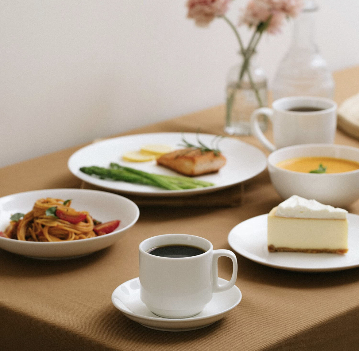 White Coffee Cup With Saucer
