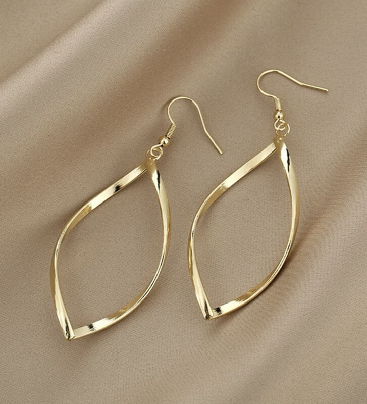 Gold Geometric Drop Earrings