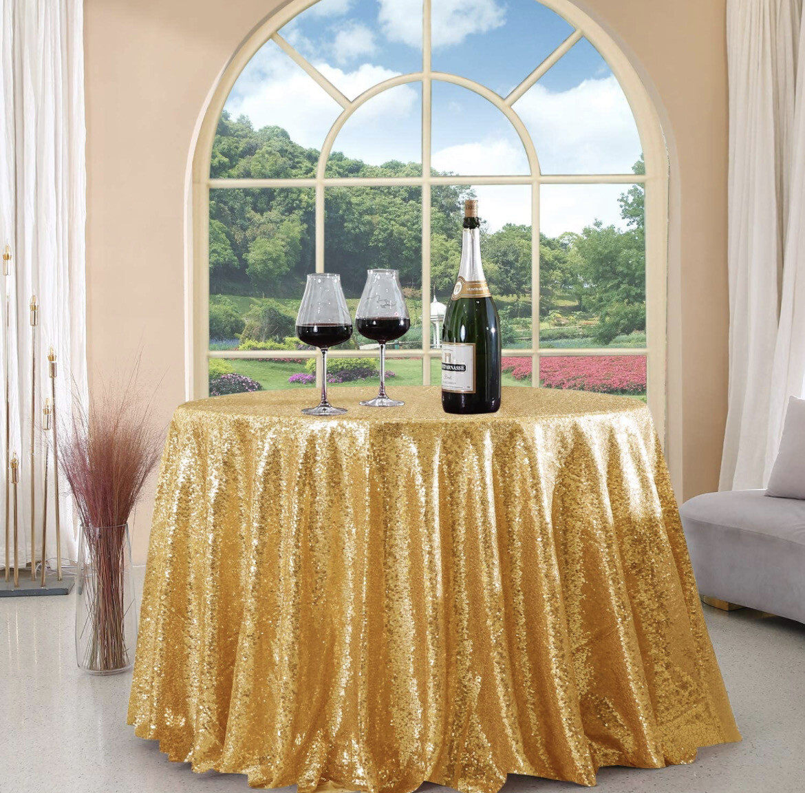 Gold Sequin Tablecloth