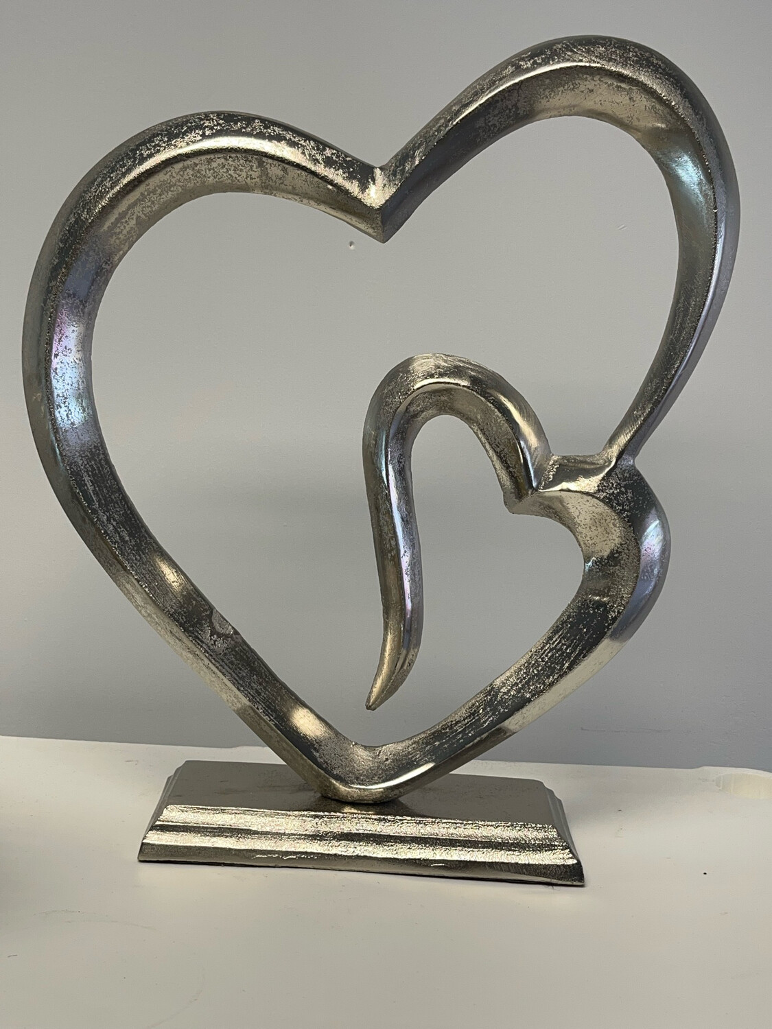 Silver Double Heart