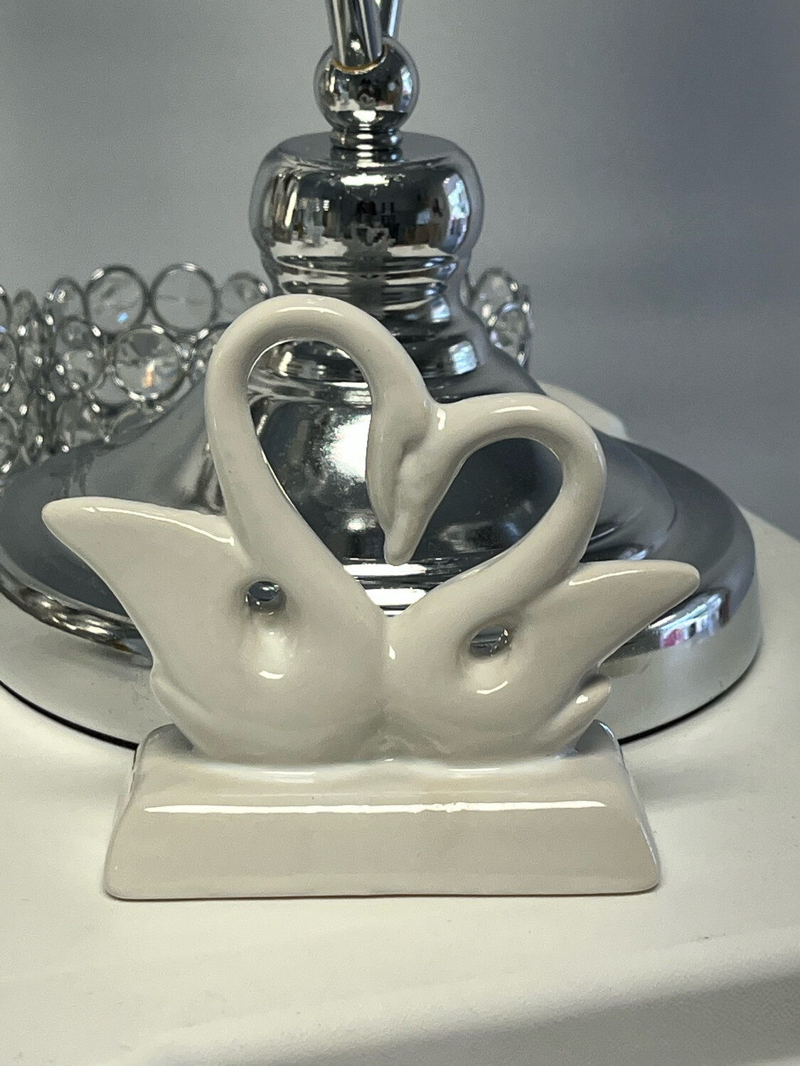 Miniature White Swan Figurine