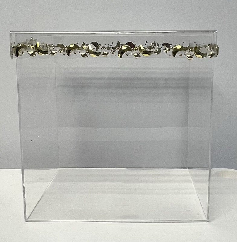 Gold Moon &amp; Stars Acrylic Card Box