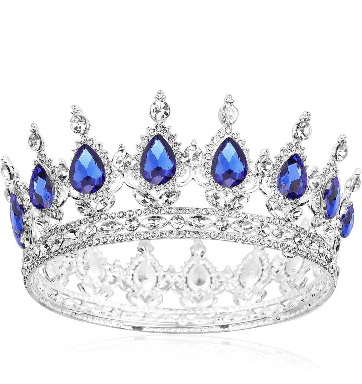 Blue and silver crystal tiara 