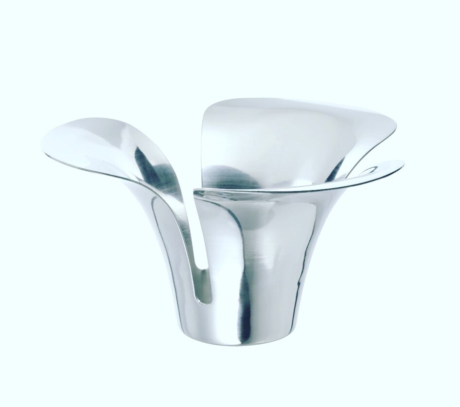 Three Petal Silver Metal Tea light Holder
