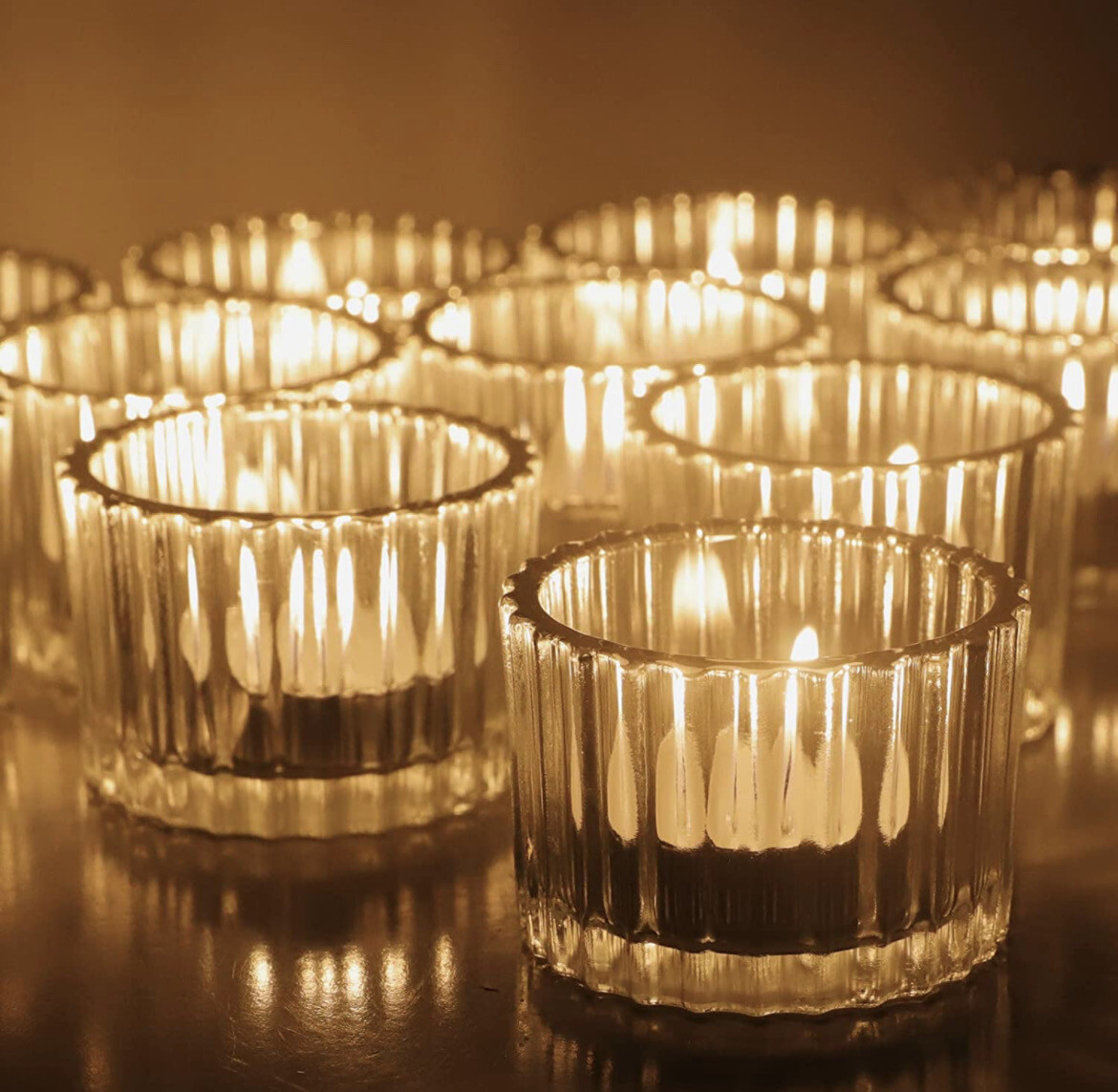 Clear Tealight Candle Holder
