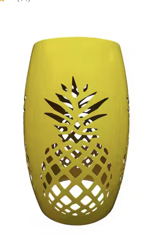 Yellow Pineapple Garden Stool