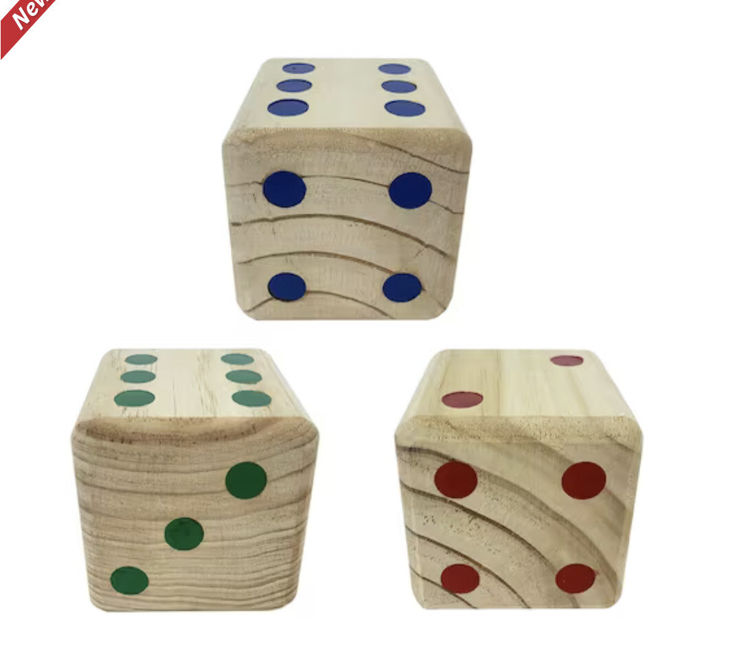 3.5 Inch Dice Table Top Decor Set Of 3