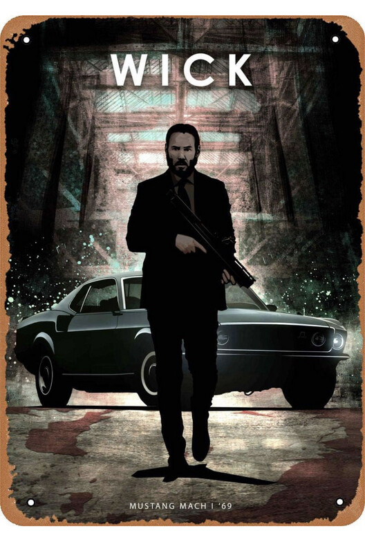 Car Legends John Wick - 8 x 12 Tin Sign (1)
