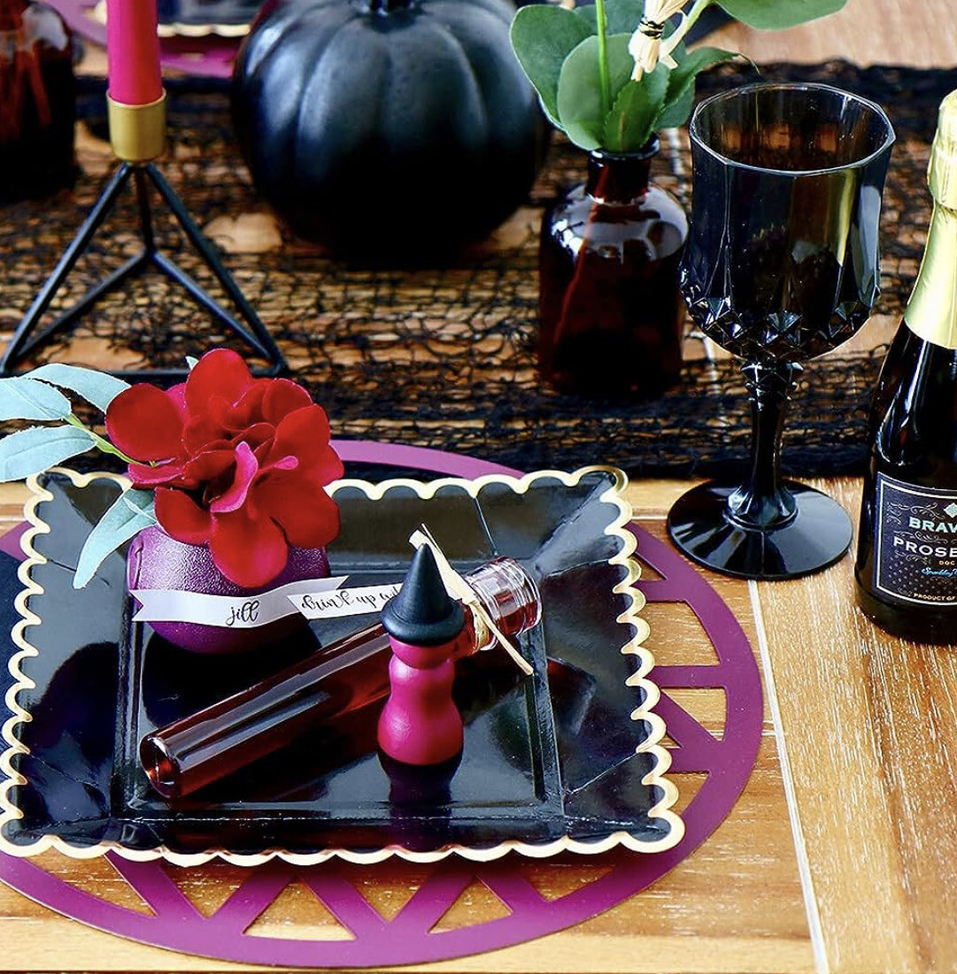 Black Plastic Goblet Glass
