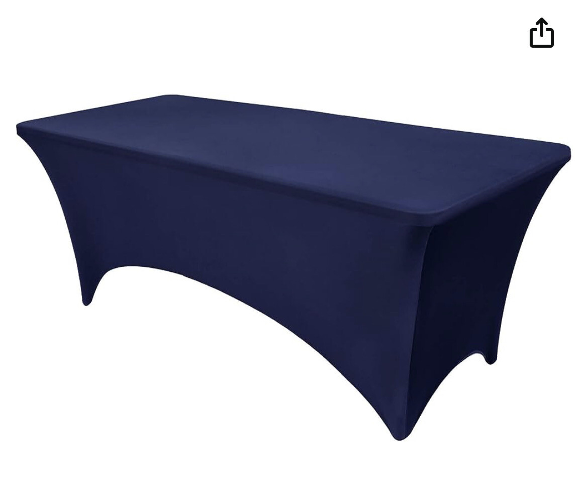 Navy Blue 6ft. Spandex Table Cover