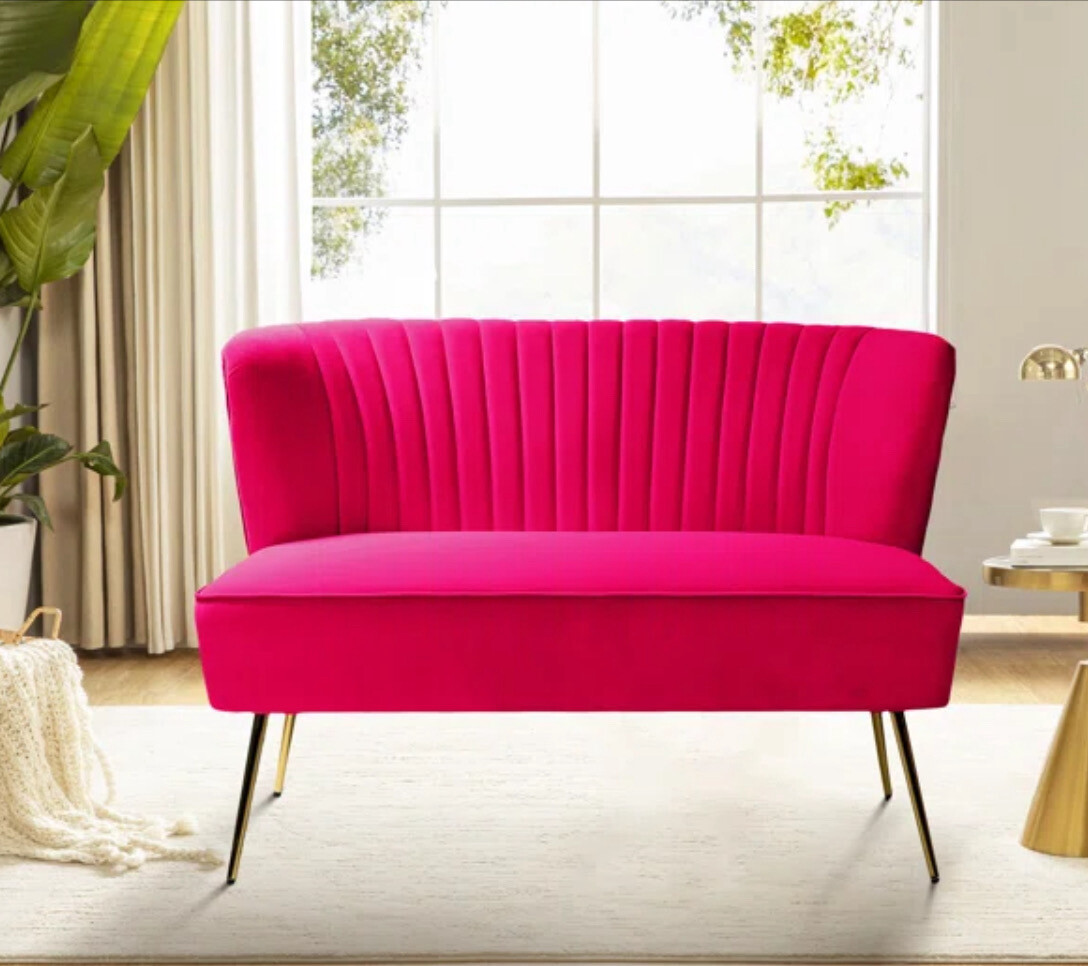 Hot Pink Loveseat Rental Only