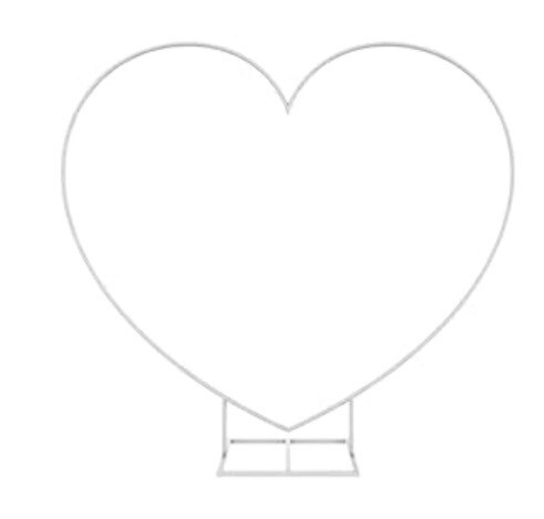 White 8ft. Metal Arch Frame Only