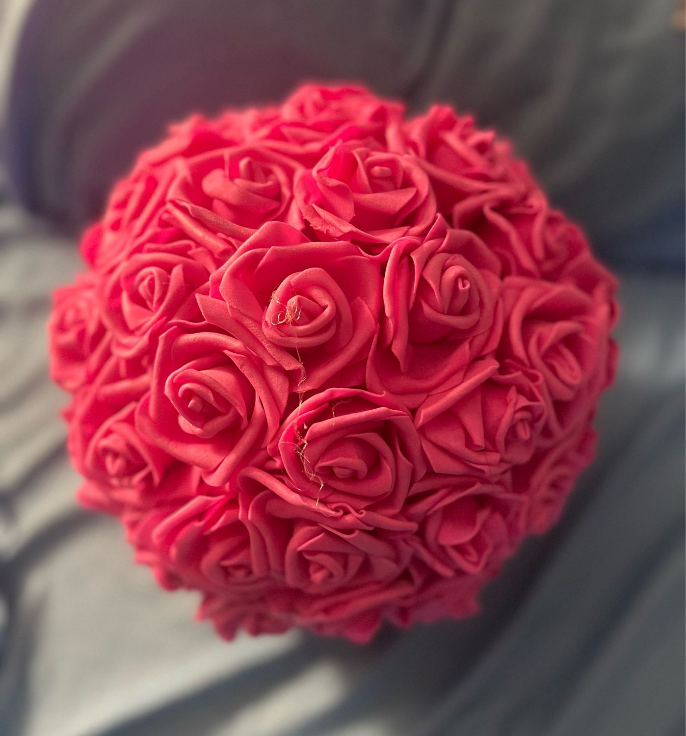 Hot Pink 6.7 Inch Flower Ball