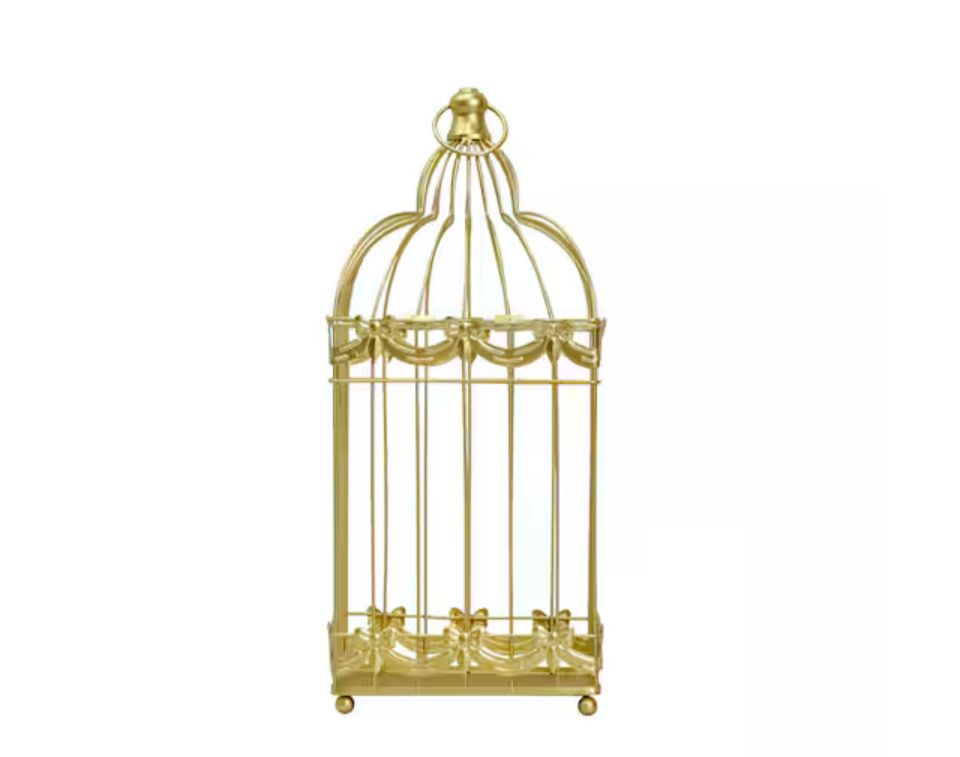 12" Gold Tabletop Bird Cage by Ashland