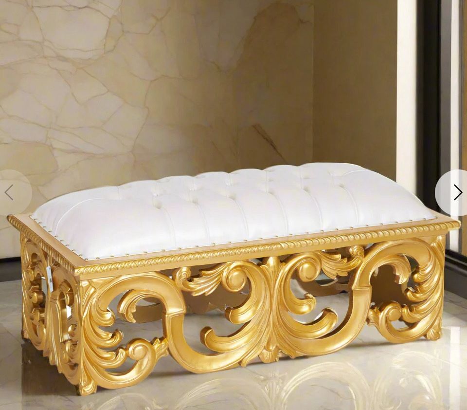 Royal Gold &amp; White Bench