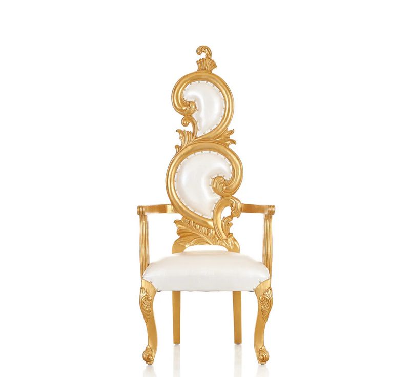 Gold &amp; White Serpentine Chair (Adult)