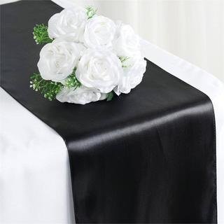 Black Satin Table Runner 12x108"