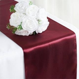 Burgundy Satin Table Runner 12x108"