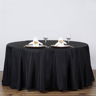 120"  Black Round Tablecloth