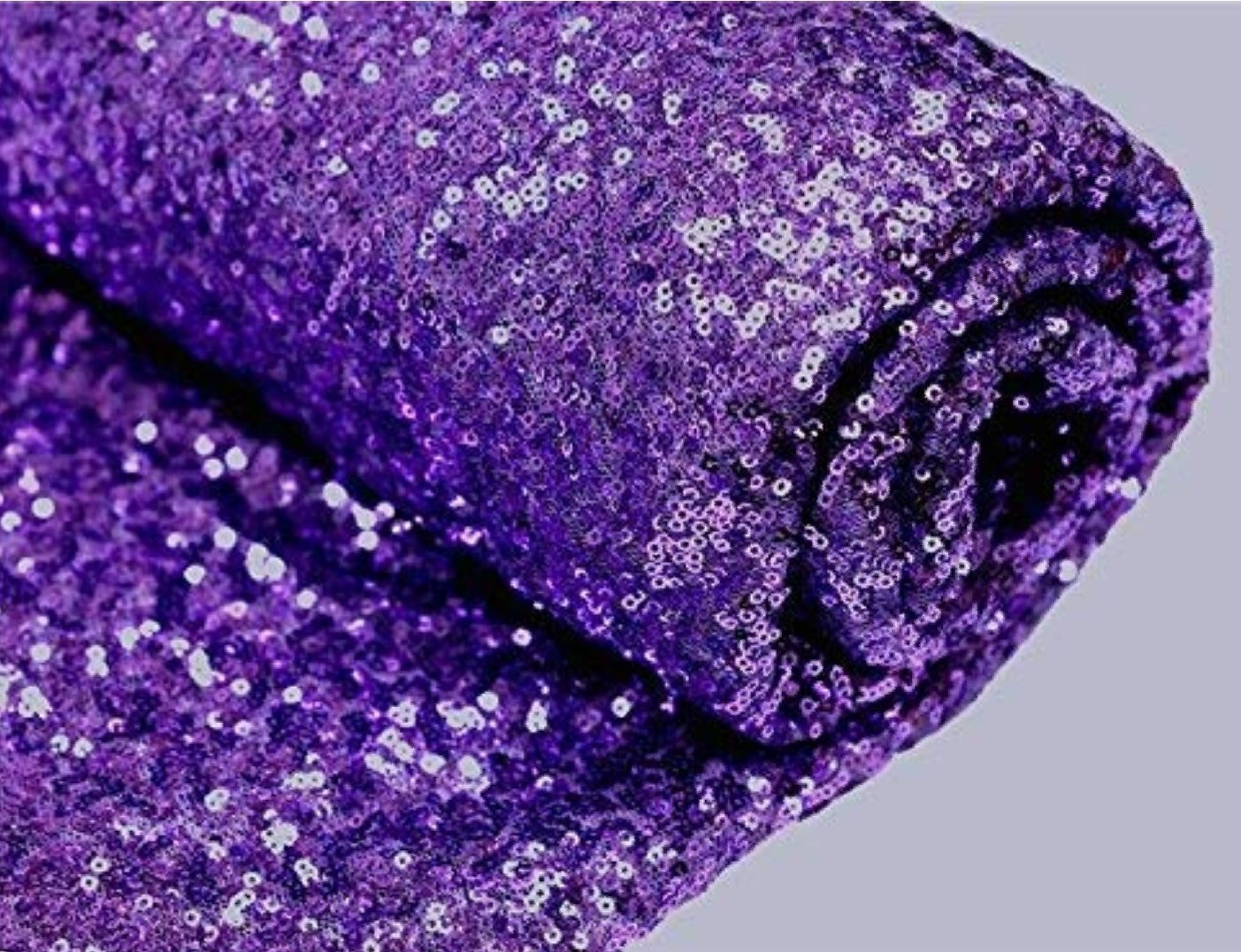60 ×105 Purple Sequin Rectangle Tablecloth
