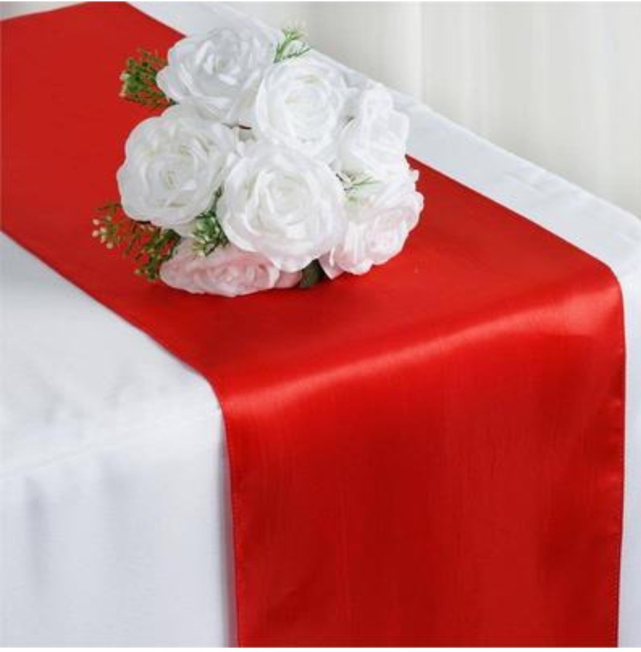 Red  Satin Table Runner 12x108